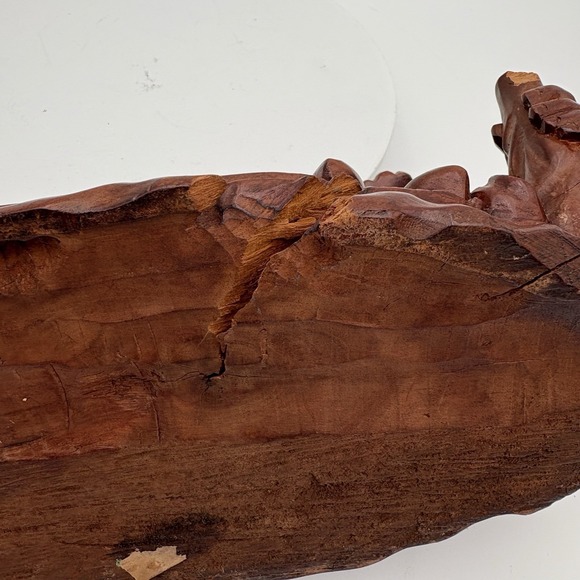 19th‎ Century Chinese Root Art Carving Of Oni Buddha 11" Hardwood - Picture 5 of 11